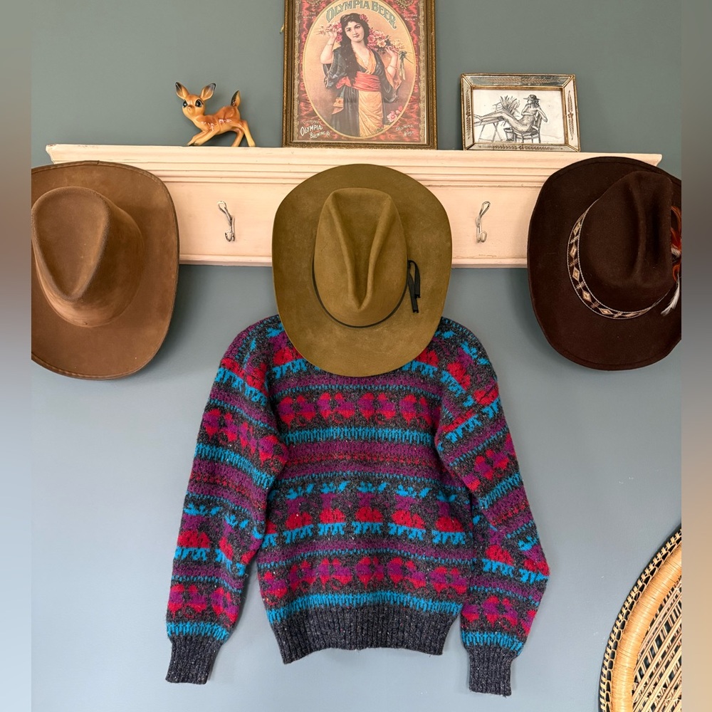 Vintage Hunt club long sleeve grandpa knit sweater
